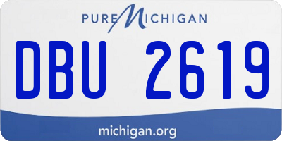 MI license plate DBU2619