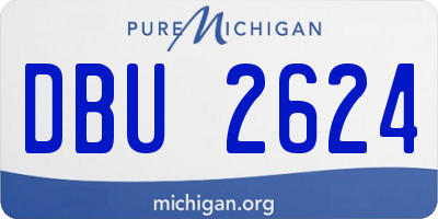 MI license plate DBU2624