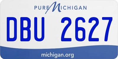 MI license plate DBU2627