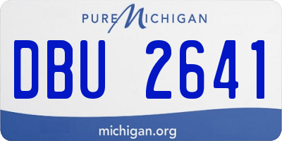 MI license plate DBU2641