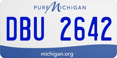 MI license plate DBU2642