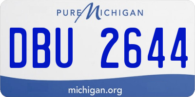 MI license plate DBU2644