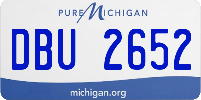 MI license plate DBU2652