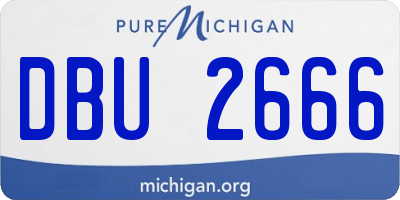 MI license plate DBU2666