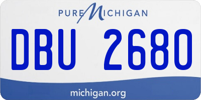 MI license plate DBU2680