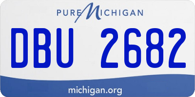 MI license plate DBU2682