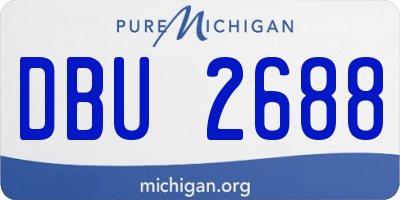 MI license plate DBU2688