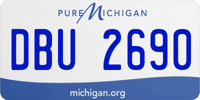MI license plate DBU2690