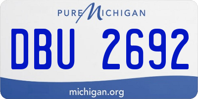 MI license plate DBU2692