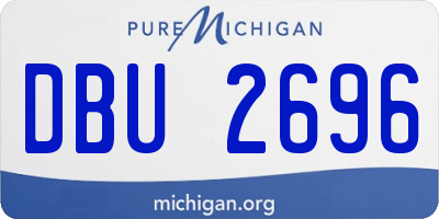 MI license plate DBU2696