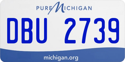 MI license plate DBU2739