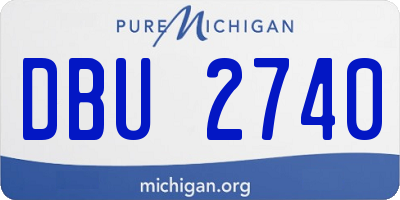 MI license plate DBU2740