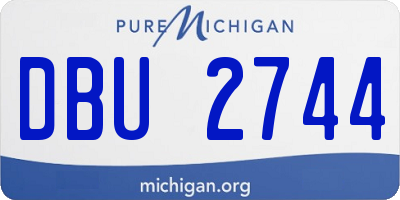 MI license plate DBU2744