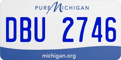 MI license plate DBU2746