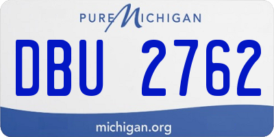 MI license plate DBU2762