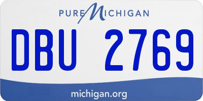 MI license plate DBU2769