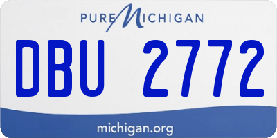 MI license plate DBU2772