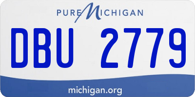 MI license plate DBU2779
