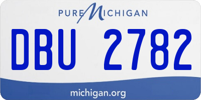 MI license plate DBU2782