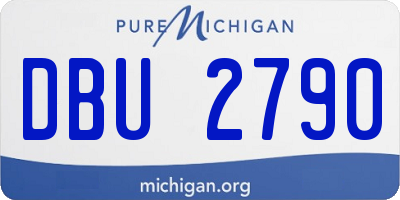 MI license plate DBU2790