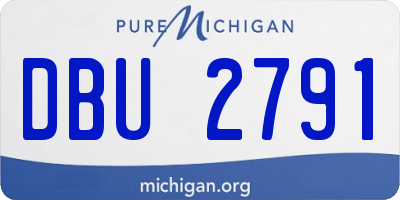 MI license plate DBU2791