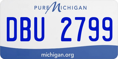 MI license plate DBU2799