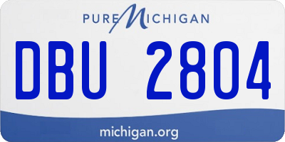 MI license plate DBU2804