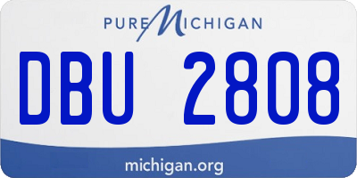 MI license plate DBU2808