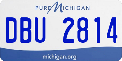 MI license plate DBU2814