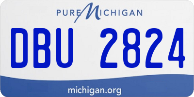 MI license plate DBU2824