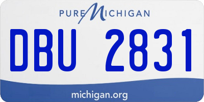 MI license plate DBU2831