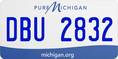 MI license plate DBU2832