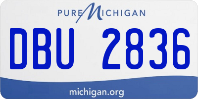 MI license plate DBU2836