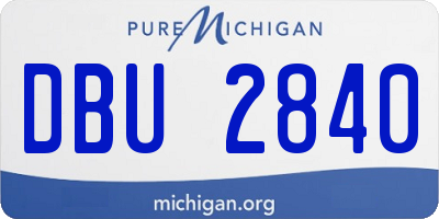 MI license plate DBU2840