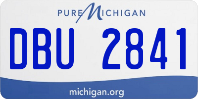 MI license plate DBU2841