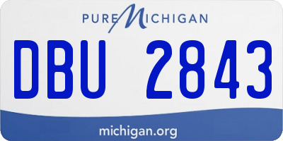 MI license plate DBU2843