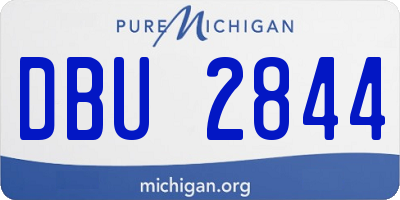 MI license plate DBU2844