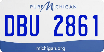 MI license plate DBU2861