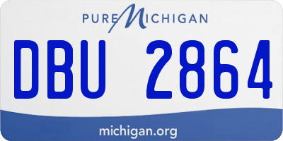 MI license plate DBU2864
