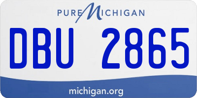 MI license plate DBU2865