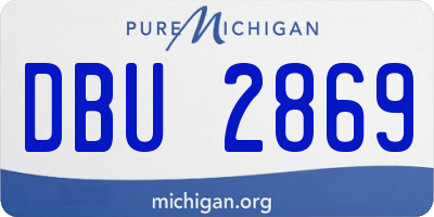MI license plate DBU2869
