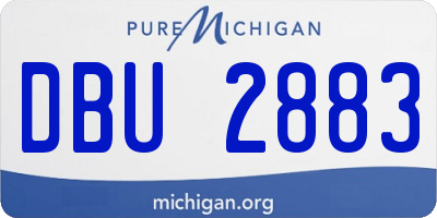 MI license plate DBU2883