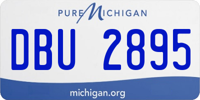 MI license plate DBU2895