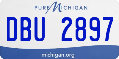 MI license plate DBU2897