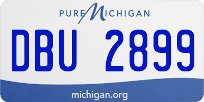 MI license plate DBU2899