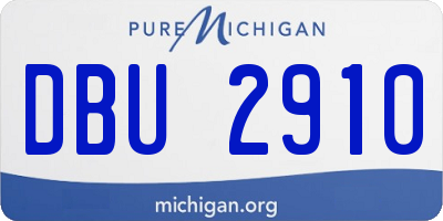 MI license plate DBU2910