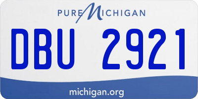 MI license plate DBU2921