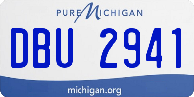 MI license plate DBU2941