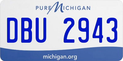 MI license plate DBU2943