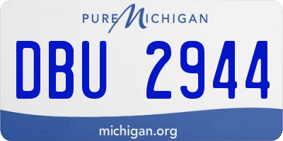 MI license plate DBU2944